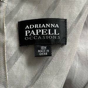 Adrianna Papell Silver Formal Size 18W